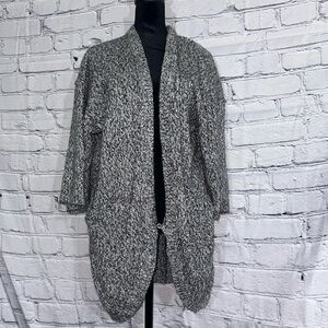 H & M drape front sweater. Charcoal gray. Size Small